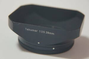 ★良品★Pentax Takumar 28mm F3.5用角型純正メタルフード [F2016]