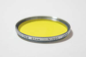 [52mm] Nikon Y48 silver frame color filter defect have goods [F5841]