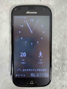 【美品】docomo ドコモ 富士通 らくらくスマートフォン me F-01L ブラック SIMフリー　判定〇【送料無料】