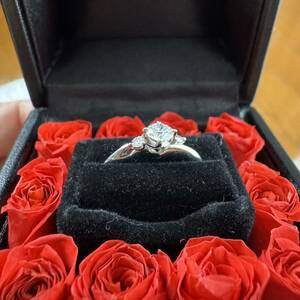 エクセルコダイヤモンドマリッジリング婚約指輪 クレアドルーン9号プラチナ