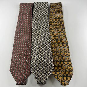 1 jpy ~ set sale GUCCI Gucci necktie 3 pcs set brand necktie summarize control 805