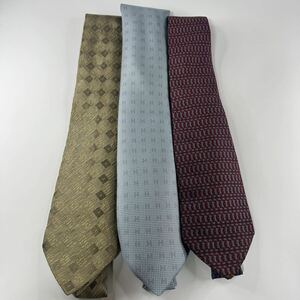 1 иен ~ продажа комплектом HERMES Hermes галстук 3 шт. комплект бренд галстук суммировать управление 822