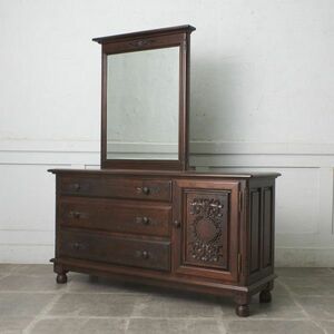 IZ79819N* height . industrial arts Imperial dresser mirror oak dresser mirror wooden chest looking glass Classic storage furniture imperial domestic production prefecture middle furniture 