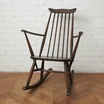 IZ79986N★ERCOL ゴールドスミス ロッキングチェア アーコール 英国 ヴィンテージ イス 安楽椅子 揺り椅子 木製 無垢 イギリス ナチュラル_画像1