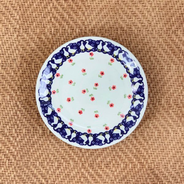 IZ61560S★Polish Pottery Plate Duck Red 17cm Plate Poland Tableware Handmade Pottery Manufaktura, Western-style tableware, plate, dish, others