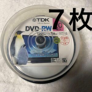 TDK DVD-RW 120min 録画用DVD ７枚