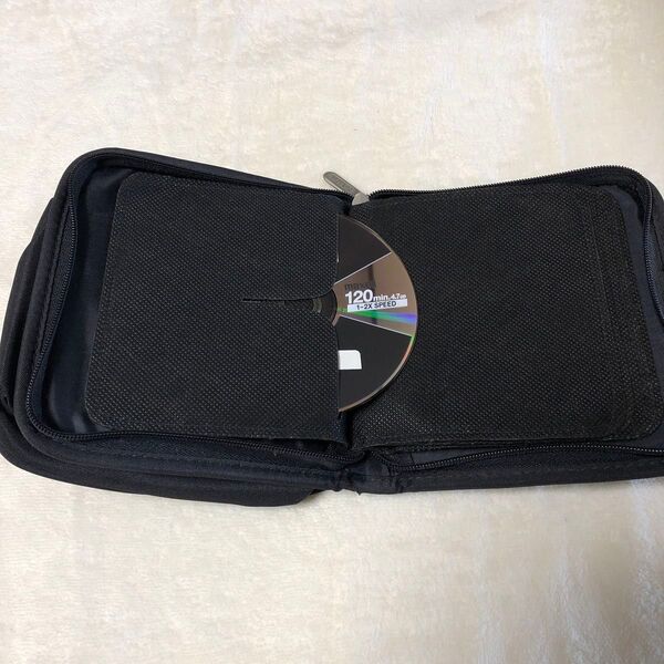 ディスク収納ケース CDケース DVDケース 5枚以上収納ポーチ ファスナー