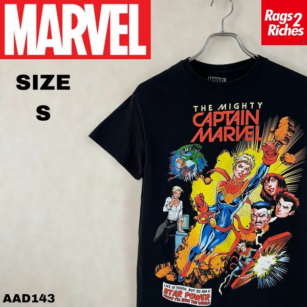 THE MIGHTY CAPTAIN MARVEL アメコミ ビッグ プリント Tシャツ