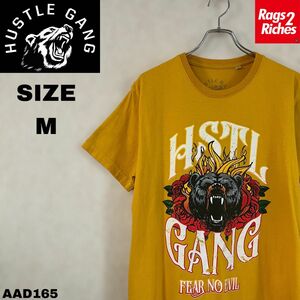 Hustle Gang Bear & Roses Fear No Evil ビッグプリントTシャツ