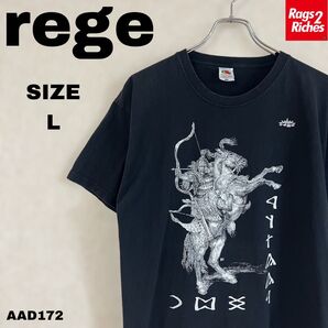 rege Warrior Horse 武士 馬 プリント Tシャツ