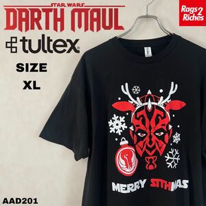 ダースモール DARTH MAUL MERRY SITHMASプリント Tシャツ