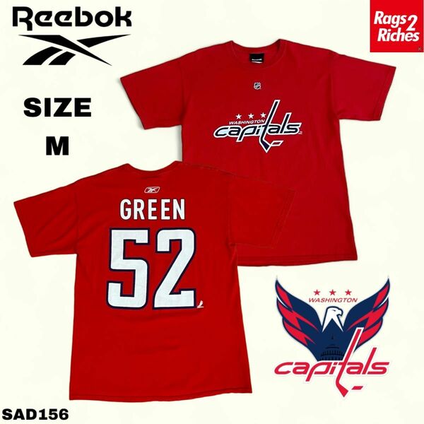 REEBOK NHL Washington Capitals ワシントン・キャピタルズ リーボック 両面プリントTシャツ