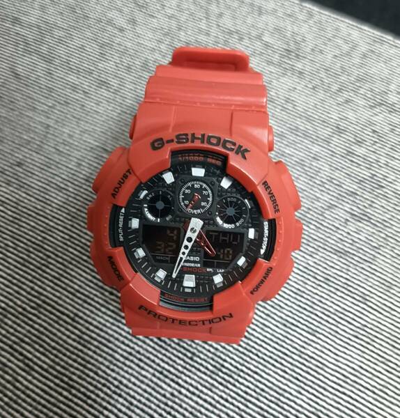 CASIO／カシオ☆G-SHOCK／ジーショック☆GA-100B-4AJF☆RED