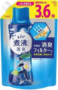 レノア 超消臭 煮沸レベル消臭 抗菌ビーズ スポーツ クールリフレッシュ&シトラス 詰め替え 大容量 1,500mL