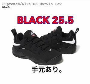 Supreme / Nike SB Darwin LOW Black 25.5