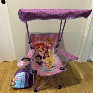 ディズニー　プリンセス　屋根付き　チェアー　子供用　アウトドア　イス　椅子