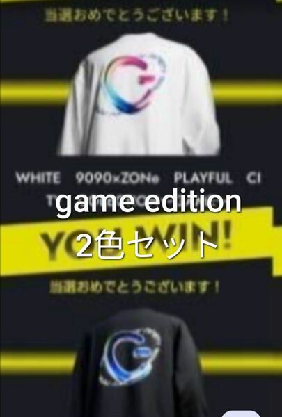 zone 　9090 ナインティナインティ　 Tシャツ　GameEdition　齊藤なぎさ　キャンペーン　 ホワイト　ブラック