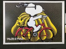 世界限定100枚 DEATH NYC B39 アートポスター SNOOPY スヌーピー PEANUTS 草間彌生 かぼちゃ サイクリング 現代アート_画像2