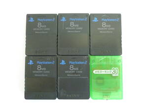 62912◆SONY/ソニー PS2 専用メモリーカード×5 , PS1 メモリーキング30×1 計6個セット PlayStation/プレイステーション MEMORY CARD◆