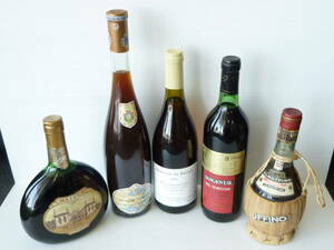 ◆古酒/未開栓 BOURGOGNE , SANGIOVESE , COTES DE PROVENCE , MATEUS , I.L.RUFFINO ワイン 5本セット◆62748 62916