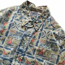 231001BRB91● 1990'S Reyn Spooner S/S Shirt ビンテージ vintage レインスプーナー アロハシャツ 総柄シャツ 総柄 半袖 ボタンダウン_画像2