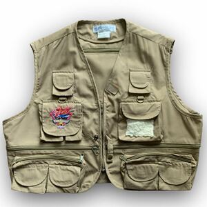 231130BRB142● 1990'S CAMEL Fishing Vest ビンテージ vintage キャメル フィッシングベスト ベスト ベージュ ヴィンテージ 