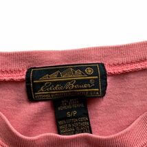 240219CHA5● 1980'S Eddie Bauer (S) ビンテージ vintage エディーバウアー Tシャツ 半袖 カットソー 無地 アウトドア outdoor_画像3