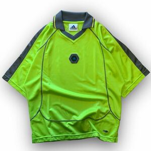 230617MRR1● 2000'S adidas (S) soccer shirt アディダス サッカーシャツ スポーツ トレーニング ゲームシャツ 半袖シャツ sport サッカー
