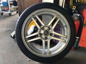 A-TECH SCHNEDER シュナイダー　アルミ　ホイール　18x8J PCD 110 5H 35 ハブ径72 4本セット　傷、汚れあり　タイヤ交換前提　溝3mm