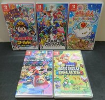 【中古】SWITCH ソフト 5本セット[94] // 桃太郎電鉄ワールド、スマブラ、太鼓の達人、マリオカート8、New スーパーマリオブラザーズ U_画像1