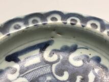『中国古美術』清代　染付高台皿　本物保証_画像5