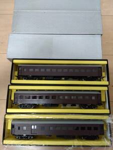  HO gauge .. model brass made National Railways passenger car o is 61ⅹ2 both &o is f33 3 both set 