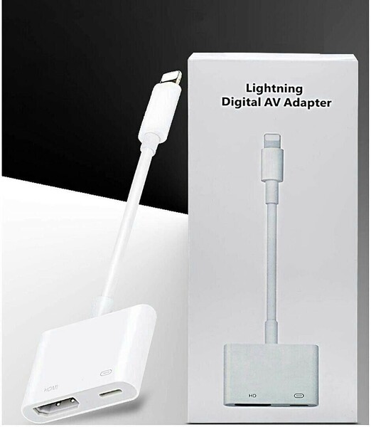 iphone HDMI変換アダプタ★Lightning　iOS15対応　youtube等対応