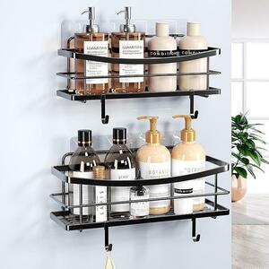  bathroom for rack 2 -step type bath storage powerful adhesive fixation lavatory storage shelves hook attaching 