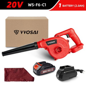 VVOSAI 20V (2.0Ah) - 庭、車、家などに使えるブロワーと掃除機
