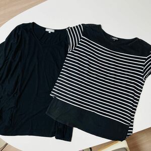 マタニティ授乳服Tシャツ カットソー2枚セット まとめ売り