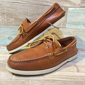 米国製 80年代前後 デッキシューズ ボート ヨットダービー SPERRY TOPSIDER スペリー トップサイダー US8 1/2D 26.5cm前後 ブラウン 