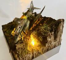 旧キット FUJIMI 1/72 F-4C/D ファントムⅡ ウルフパック ウェザリング塗装済み完成品 LED電飾ベース付き_画像9