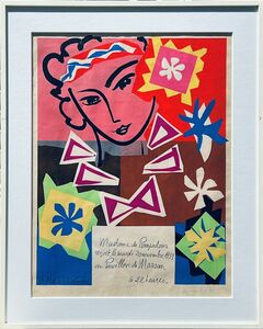 [FCP] genuine work guarantee Anne li* Matiz (Henri Matisse)lito poster 76x57.5cm [Madame de Ponpadour] galet rear graph .ka seal have 