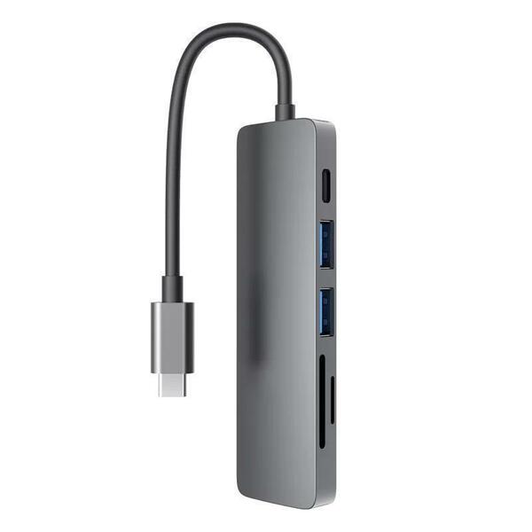 USB C ハブ アダプタ 6-in-1 マルチポート Type-C　