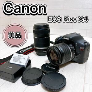 Canon キャノン 一眼レフカメラ EOS kiss x4 ダブルレンズセット