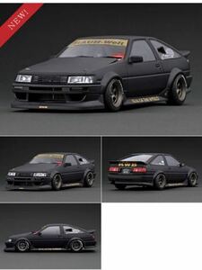 イグニッションモデル　1/18 レビン　AE86 マットブラック　RWB