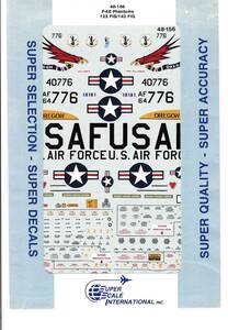 ▼即決★1/48 スーパースケール デカール F-4C ファントムII MiGキラー 123rd FIS/142nd FIG オレゴンANG #48-156