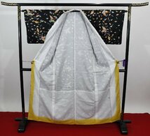 小紋 着物 洗える着物 袷 番傘 傘 野点傘 和傘 黒 身丈155.5cm 裄丈 64cm ★ kb-5835 桜庭呉服店_画像10