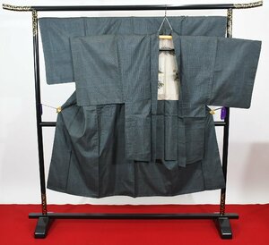 男物 男性用 着物 羽織 アンサンブル 大島 亀甲十字 サイズSS 身丈139ｃｍ 裄丈69ｃｍ★ 着物 ot-267 桜庭呉服店