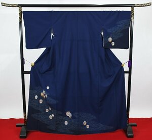 訪問着 洗える着物 披露宴 夏目 茶道具 松芝紋 身丈162cm 裄丈69cm ★着物 パーティー t‐1863 桜庭呉服店