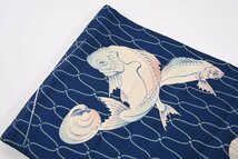 名古屋帯 アンティーク 貝 魚 伊勢海老 鯛 帯丈360cm ★着物屋 ne-9829 桜庭呉服店_画像2