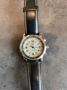  Alpina AT/ self-winding watch white face Date reverse side ske round Arabia men's wristwatch AI525×4R26-10 operation goods B rank 