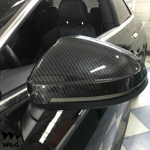 2pcs アウディ A4 A5 B9 Side Mirror Caps Carbon Look 2017 2018 2019 S4 S5 RS5 allroad Quattro replace Covers