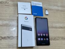 良品 au SIMフリーGoogle Pixel 6a 128GB Chalk（白） 　_画像1